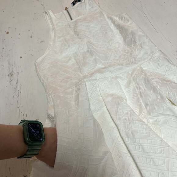 PARKER White Textured Cutout Fit&Flare Mini Dress Rave CyberGoth MSRP $265 Sz S - Picture 14 of 14